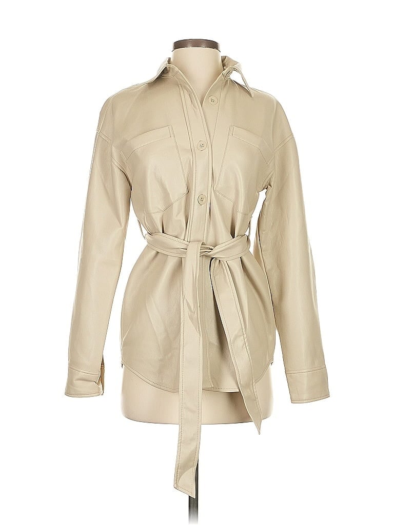 Pre-owned Babaton Trenchcoat In White
