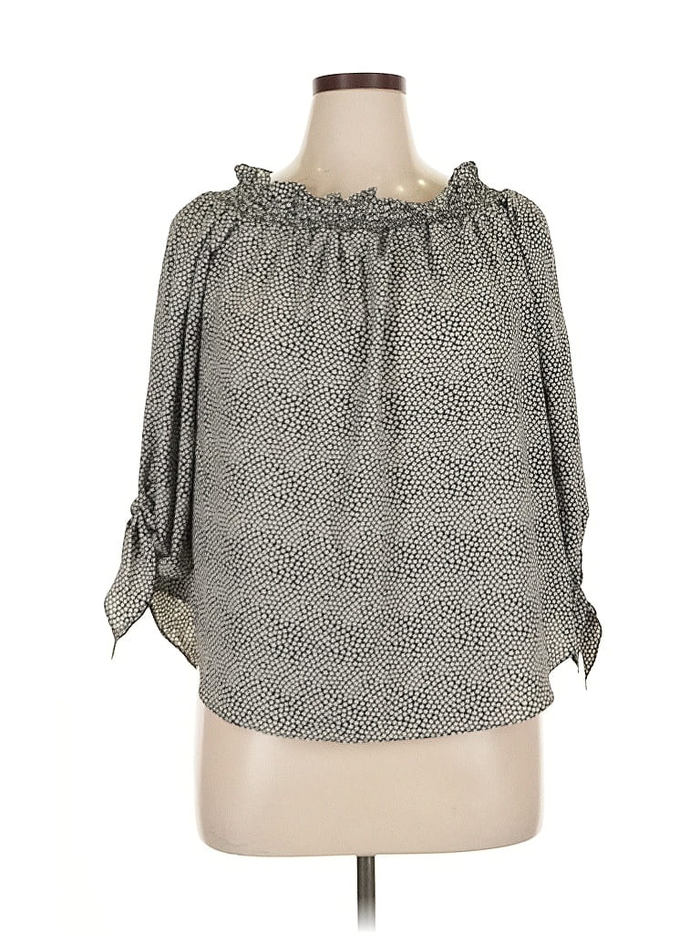 Click to view more detailed imagery on our partner's website Pre-owned Michael Michael Kors 3/4 Sleeve Blouse In Gray