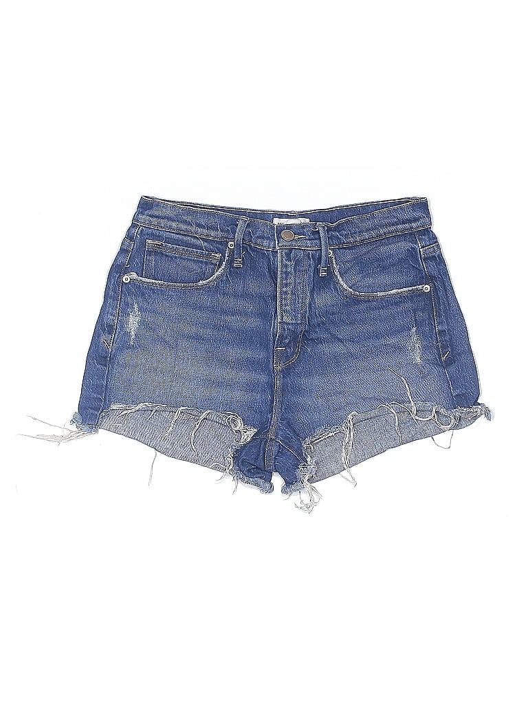 Pre-owned Good American Denim Shorts In Blue