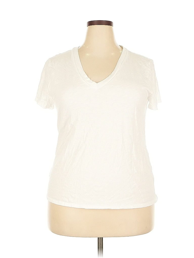 Pre-owned Ann Taylor Loft Outlet Short Sleeve T-shirt In White