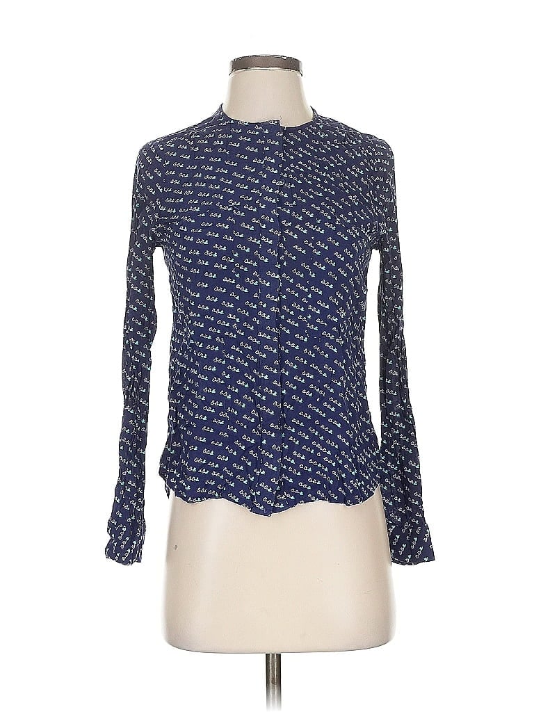 Click to view more detailed imagery on our partner's website Pre-owned Maeve Long Sleeve Blouse In Blue
