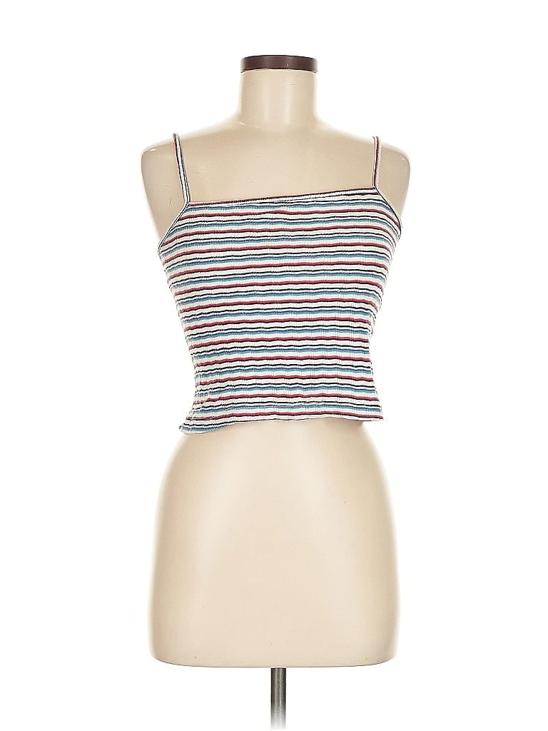 Pre-owned Brandy Melville Sleeveless Top Blue Strapless Neckline Tops