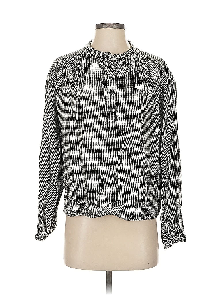 GAP Pre-owned Long Sleeve Blouse In Gray