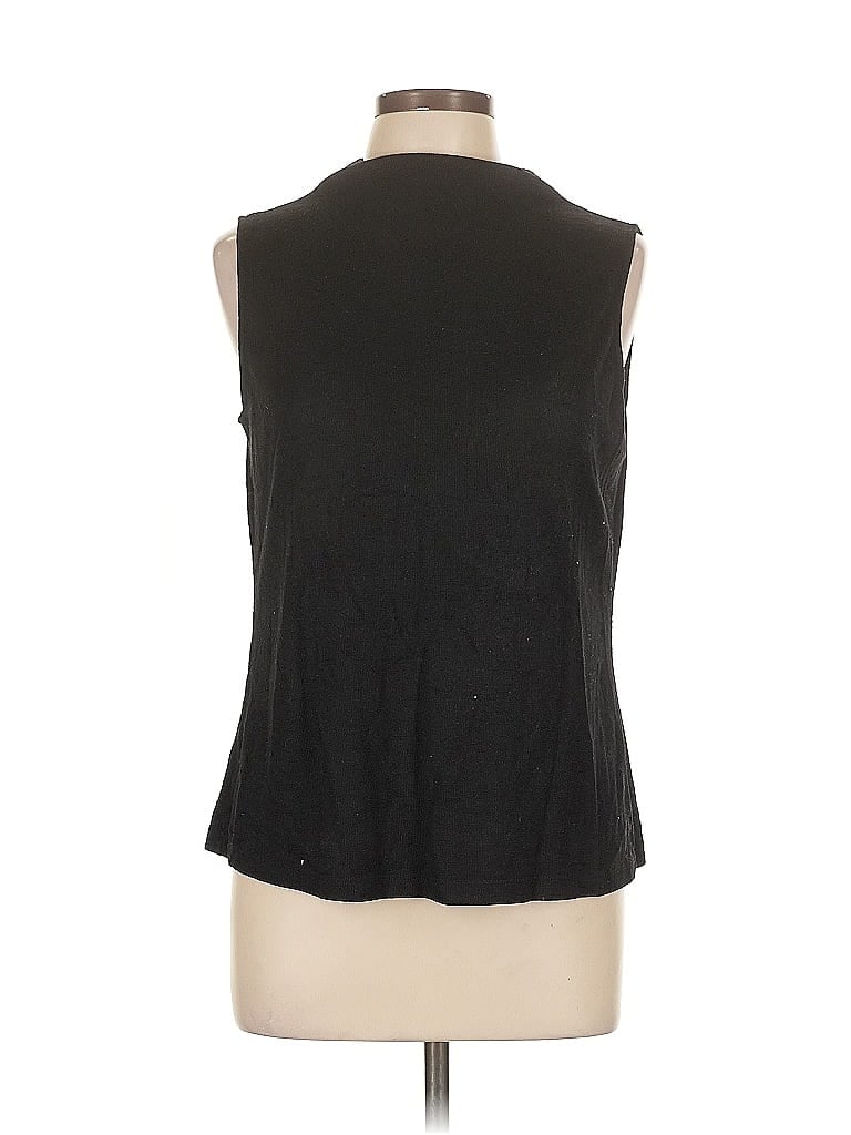 Pre-owned Apt. 9 Sleeveless Top Black Halter Neckline Tops