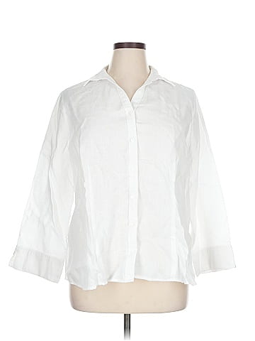 Foxcroft 3/4 Sleeve Button-Down Shirt (view 1)
