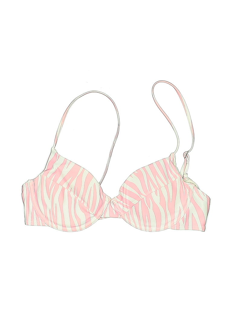 UNBRANDED Pre-owned Swimsuit Top Pink Animal Print Pattern Swimwear