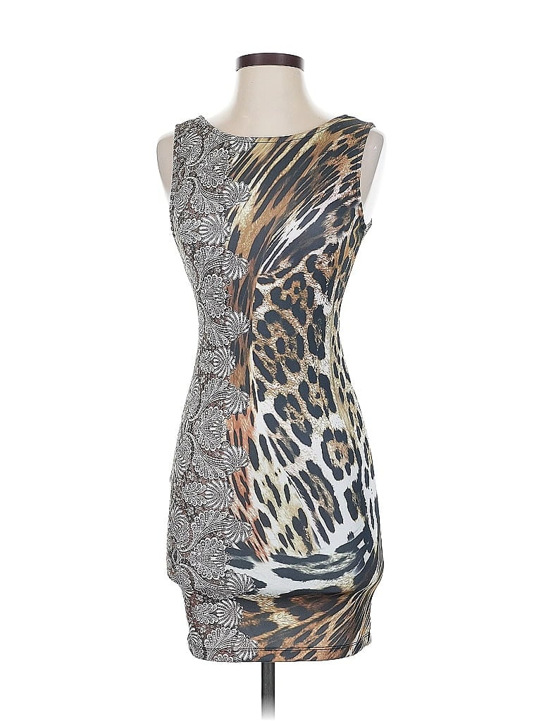 Pre-owned 2b Bebe Cocktail Dress In Brown