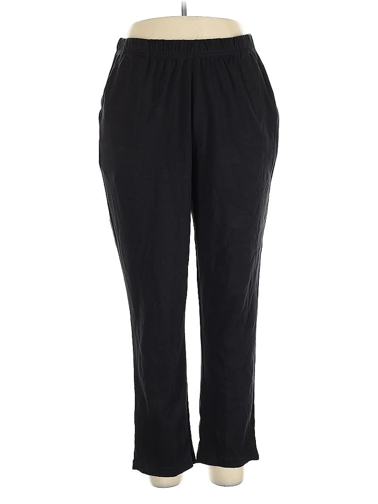 Woman Within Solid Black Casual Pants Size 18 - photo 1