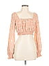 Style State 100% Polyester Orange Long Sleeve Blouse Size 10 - photo 1