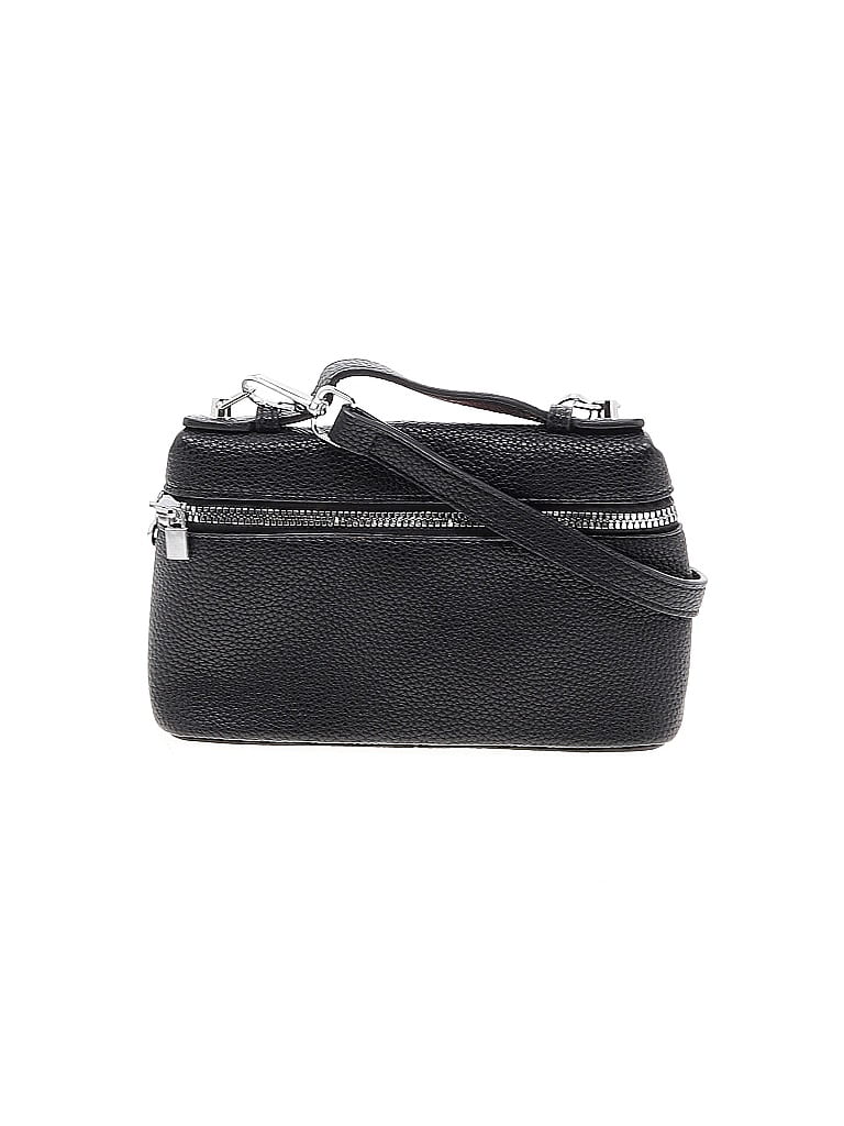 Pre-owned Assorted Brands Leather Crossbody Bag In Black