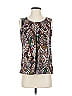 Kasper 100% Polyester Brown Sleeveless Blouse Size S - photo 1