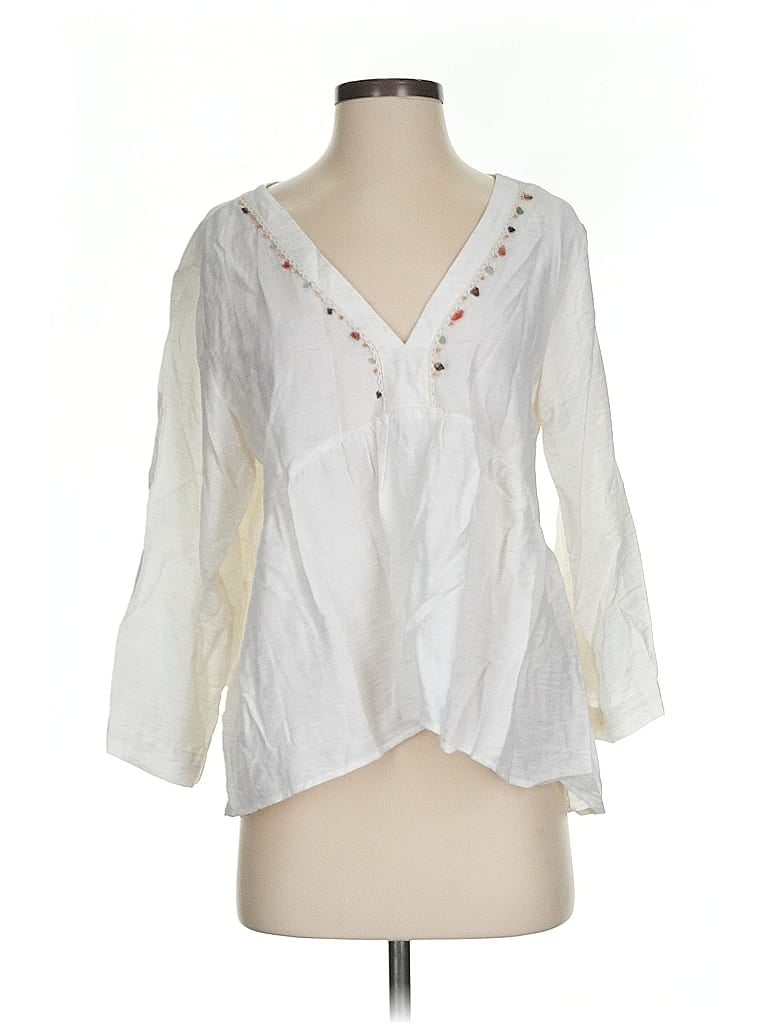 Zara 3/4 Sleeve Blouse In White