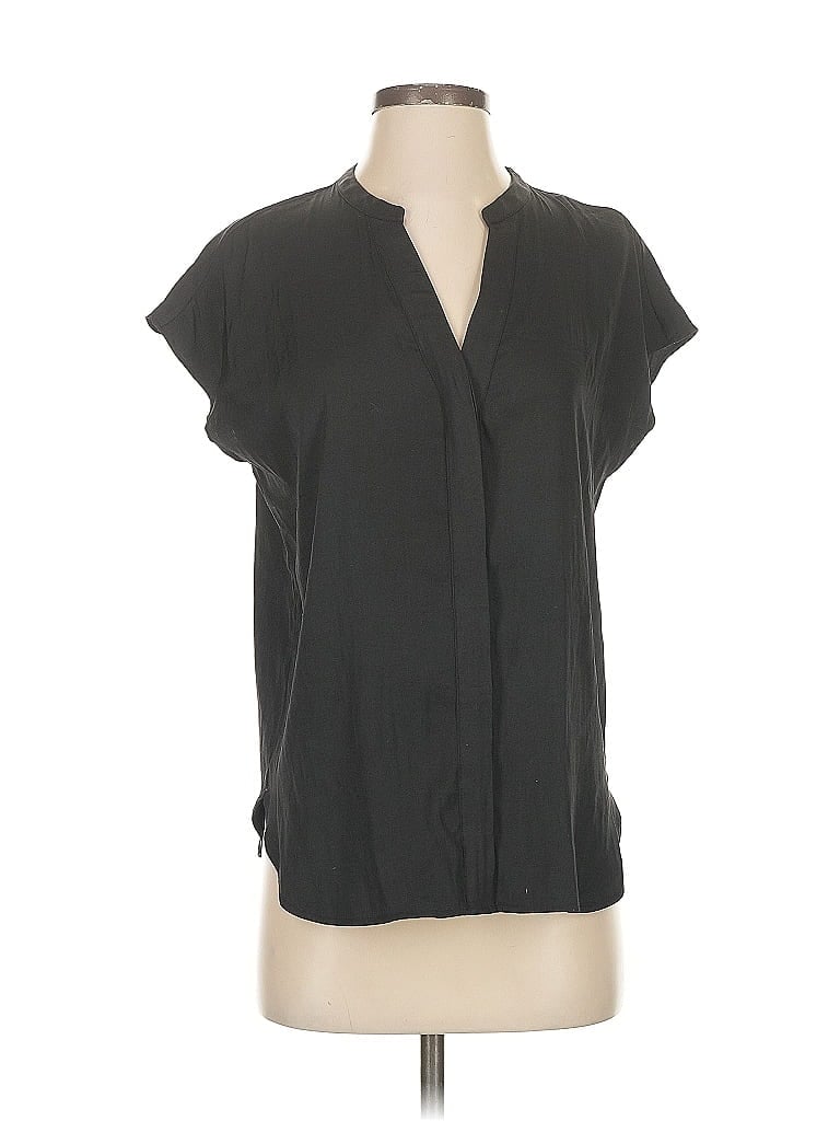 BANANA REPUBLIC Pre-owned Short Sleeve Blouse In Black
