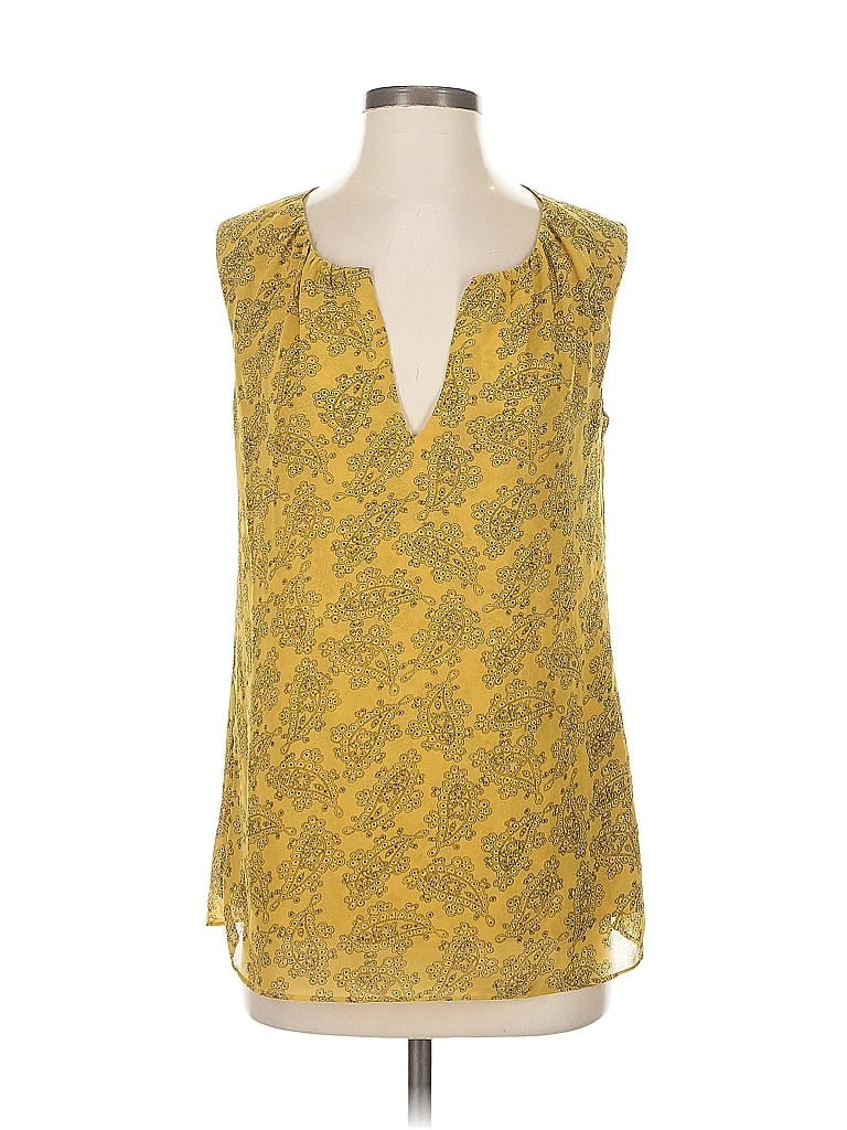 Click to view more detailed imagery on our partner's website Pre-owned Cabi Sleeveless Blouse In Yellow
