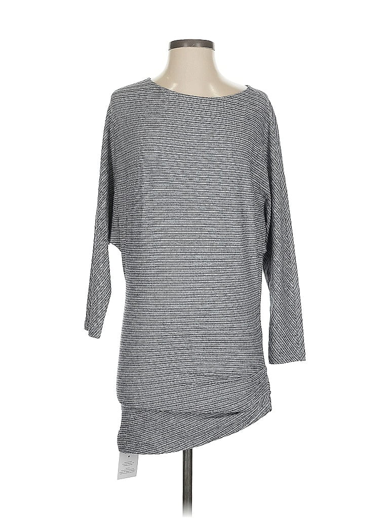 Pre-owned Mm. Lafleur 3/4 Sleeve Top Gray Boatneck Tops