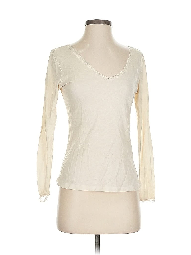 Cuddl Duds Ivory 3/4 Sleeve T-Shirt Size S - photo 1