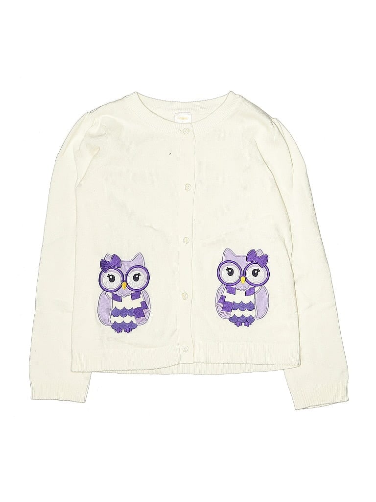 Pre-owned Gymboree Kids' Cardigan Sweater In White