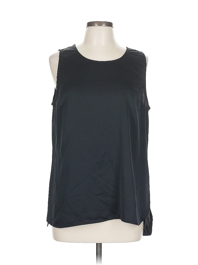 Pre-owned Halogen Sleeveless Blouse In Black