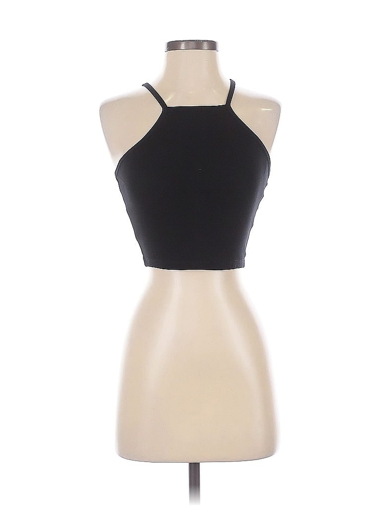 Pre-owned Trafaluc By Zara Tank Top Black Halter Neckline Tops