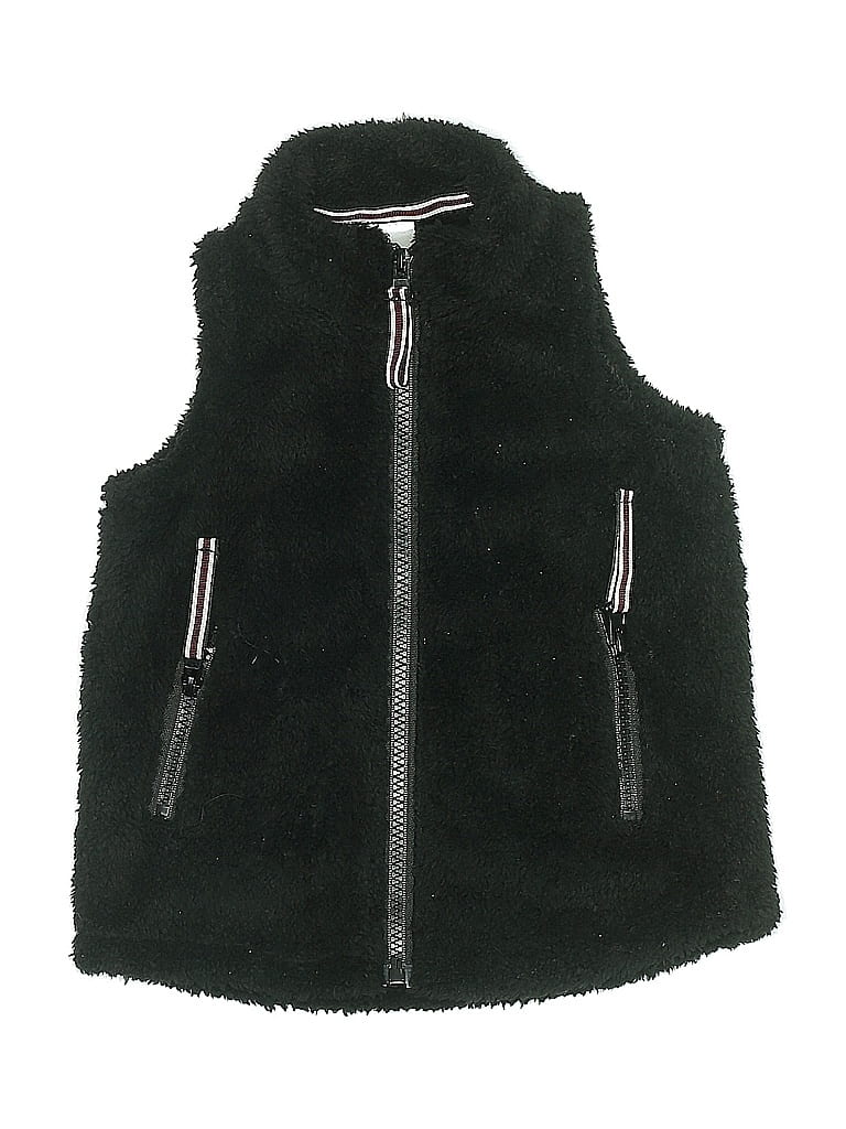 UNBRANDED Pre-owned Kids' Faux Fur Vest In Black