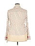 Belissimo 100% Polyester Stripes Ivory Pink Long Sleeve Blouse Size XL - photo 2