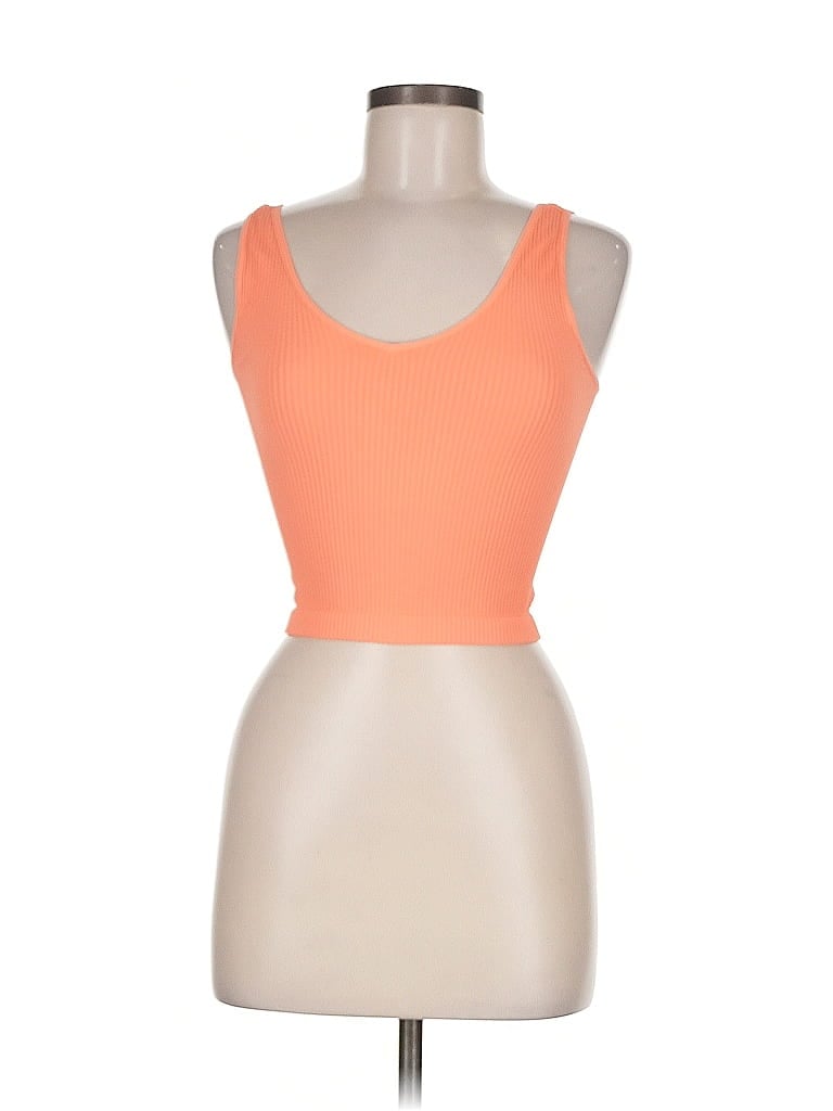 Pre-owned Quiet Storm Tank Top Orange Strapless Neckline Tops