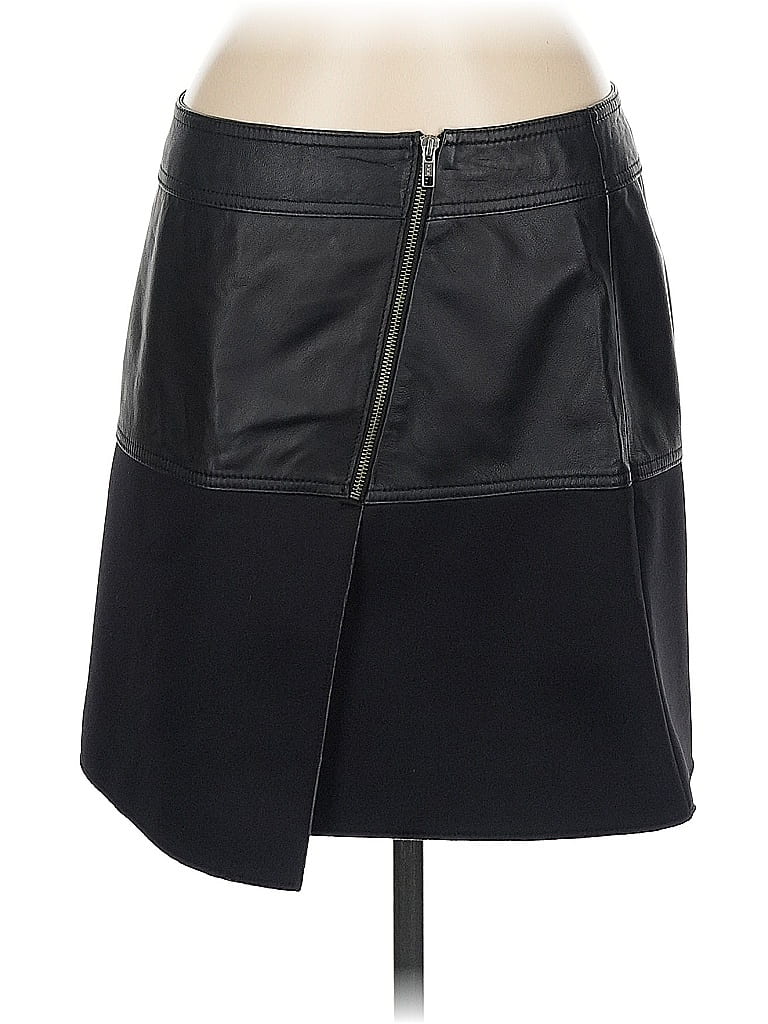 HALOGEN Pre-owned Faux Leather Skirt In Black