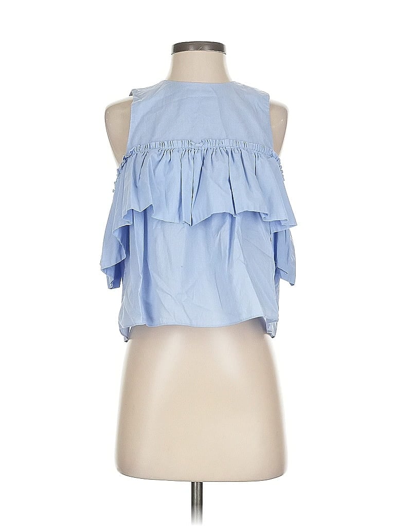 Pre-owned Trafaluc By Zara Sleeveless Blouse In Blue