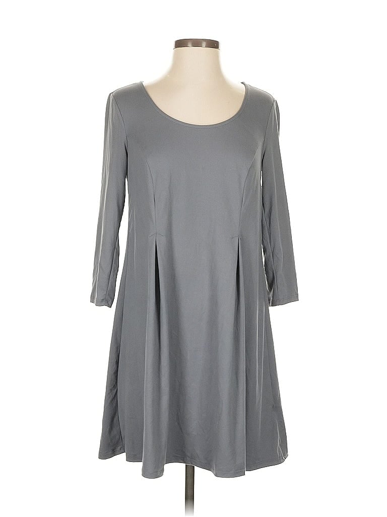 Pre-owned As U Wish Casual Dress In Gray