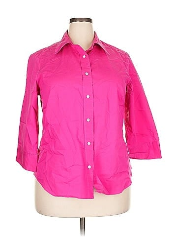 Lands' End 3/4 Sleeve Button-Down Shirt (view 1)