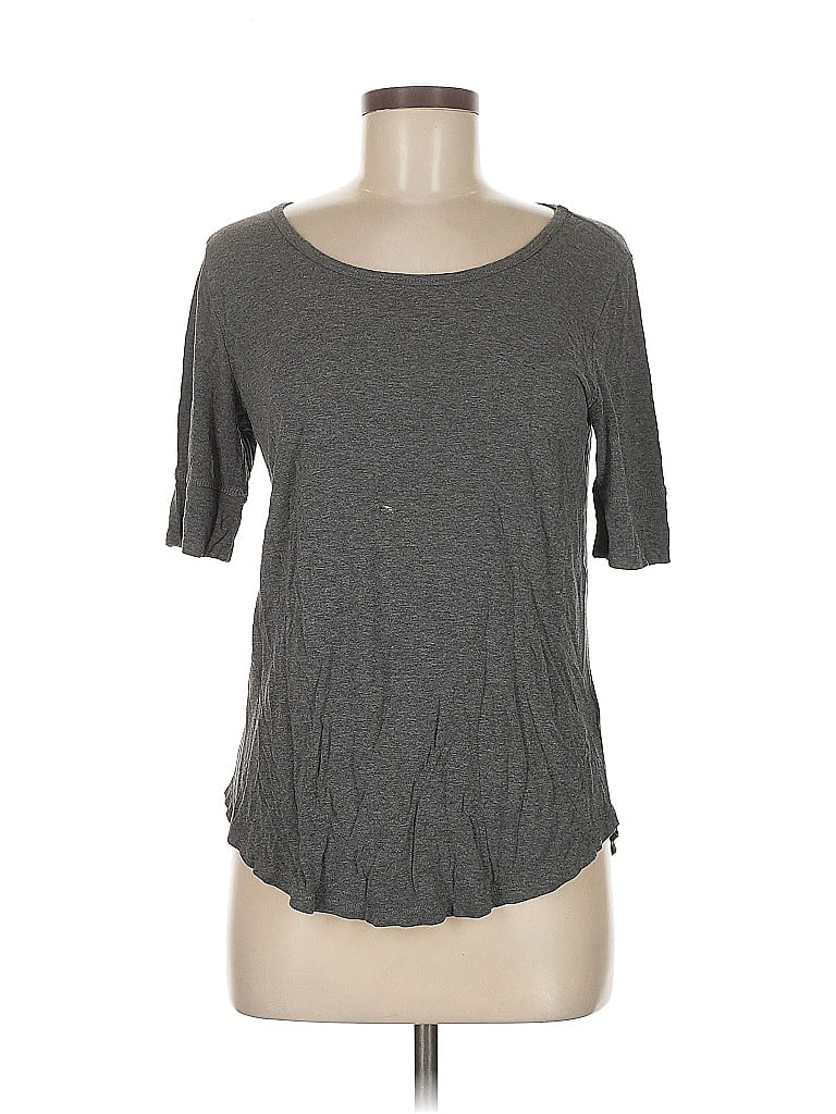 H&M Pre-owned 3/4 Sleeve T-shirt In Gray