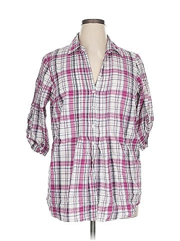 SONOMA life + style 3/4 Sleeve Button-Down Shirt (view 1)