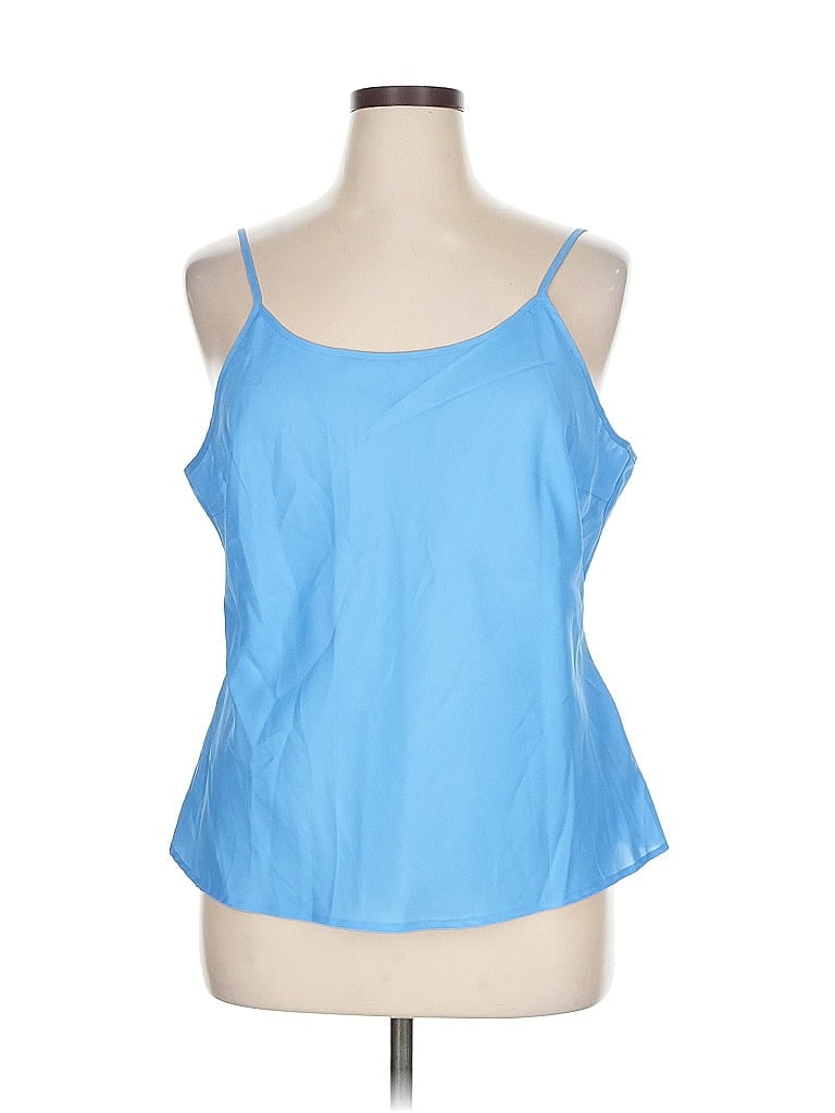 Pre-owned Assorted Brands Tank Top Blue Halter Neckline Tops