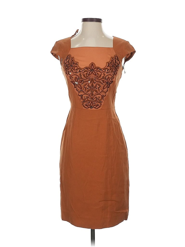 Pre-owned Antonio Melani Cocktail Dress In Brown