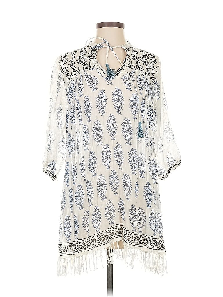 Pre-owned Roberta Roller Rabbit 3/4 Sleeve Blouse In White