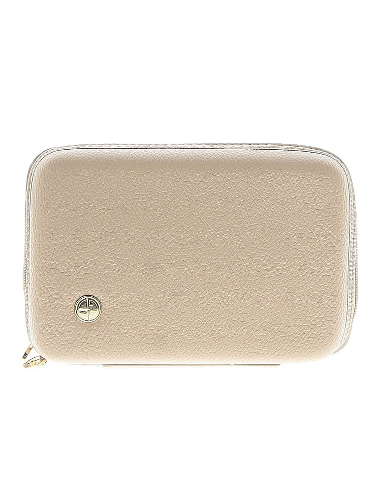 Giorgio Armani 100% Leather Ivory Tan Makeup Bag One size - photo 1