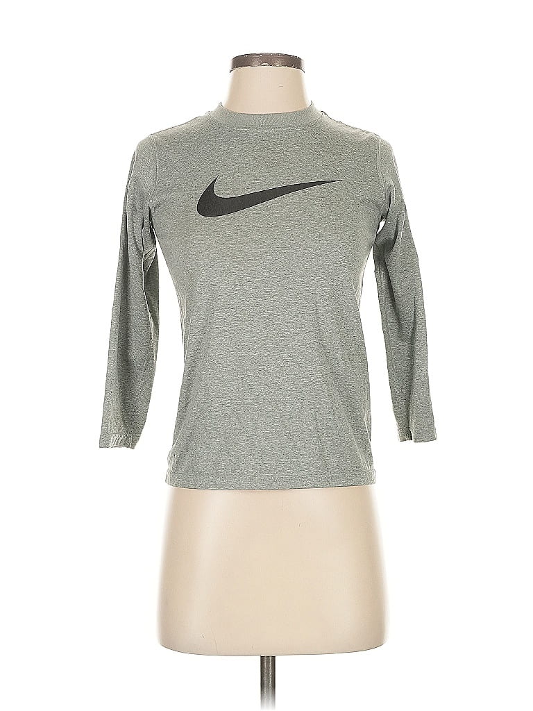 Pre-owned Nike 3/4 Sleeve T-shirt In Gray
