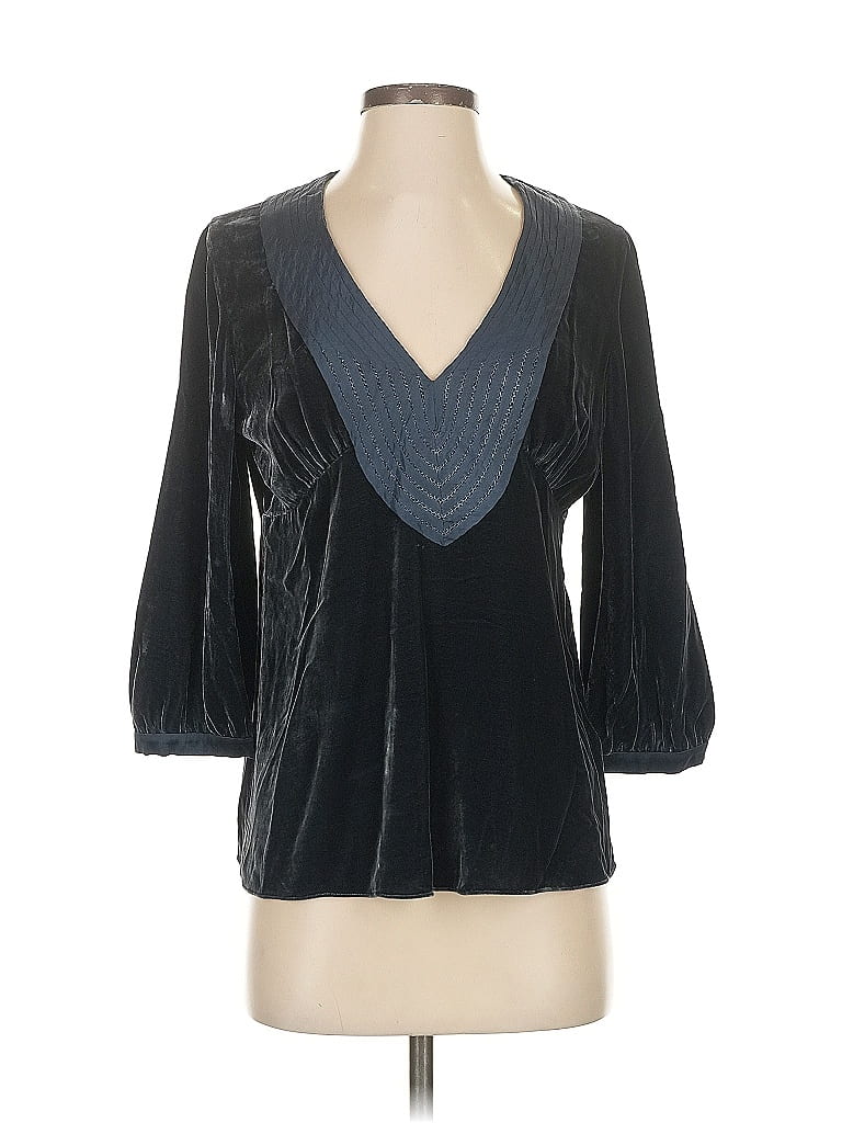 Pre-owned Jigsaw 3/4 Sleeve Blouse In Black