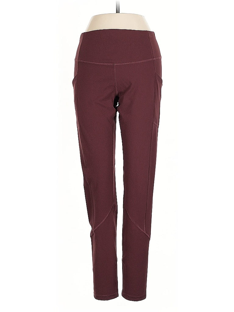 Pre-owned Assorted Brands Active Pants In Burgundy