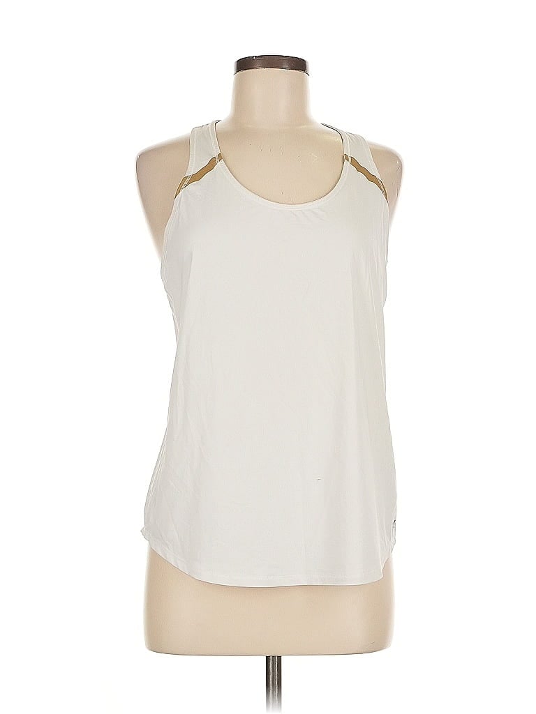 Pre-owned Gap Fit Tank Top Ivory Halter Neckline Tops In White