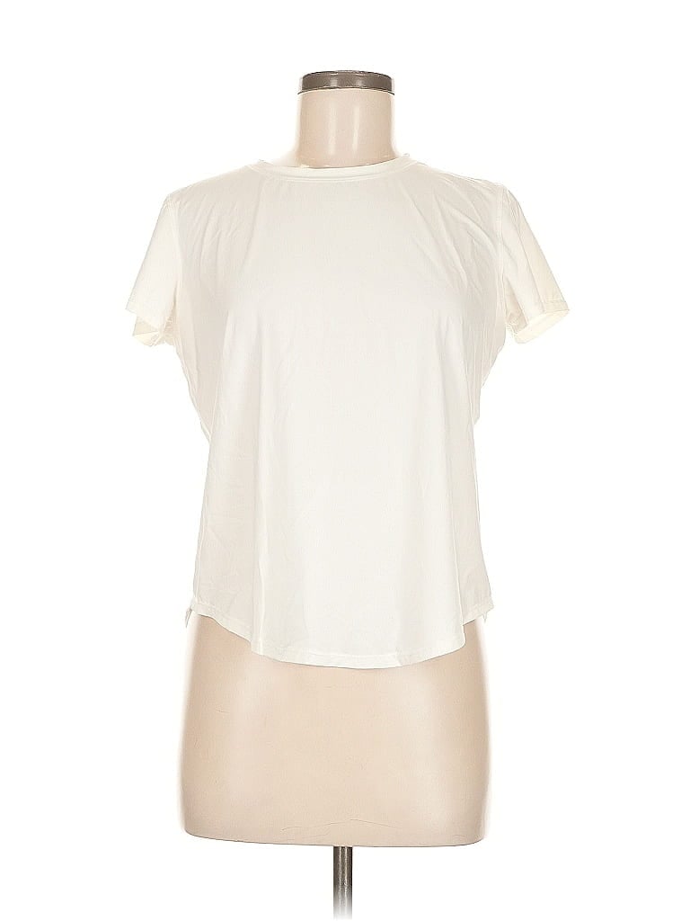 Pre-owned Zyia Active Short Sleeve T-shirt In White