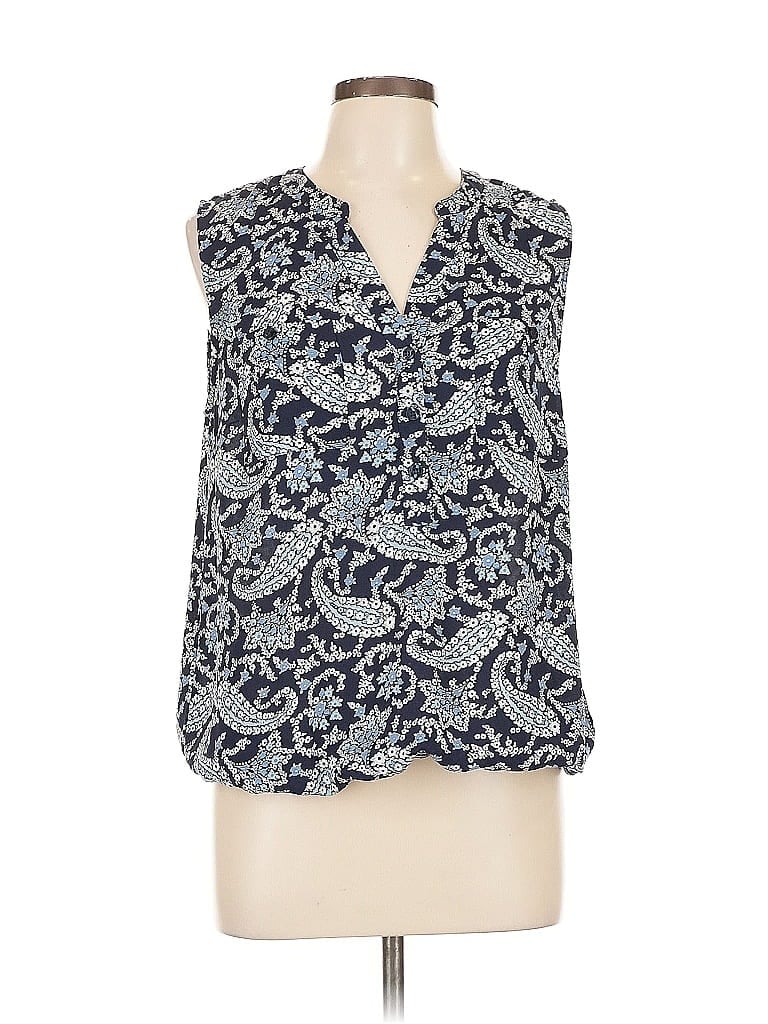 Pre-owned Soho Jeans New York & Company Sleeveless Blouse In Blue