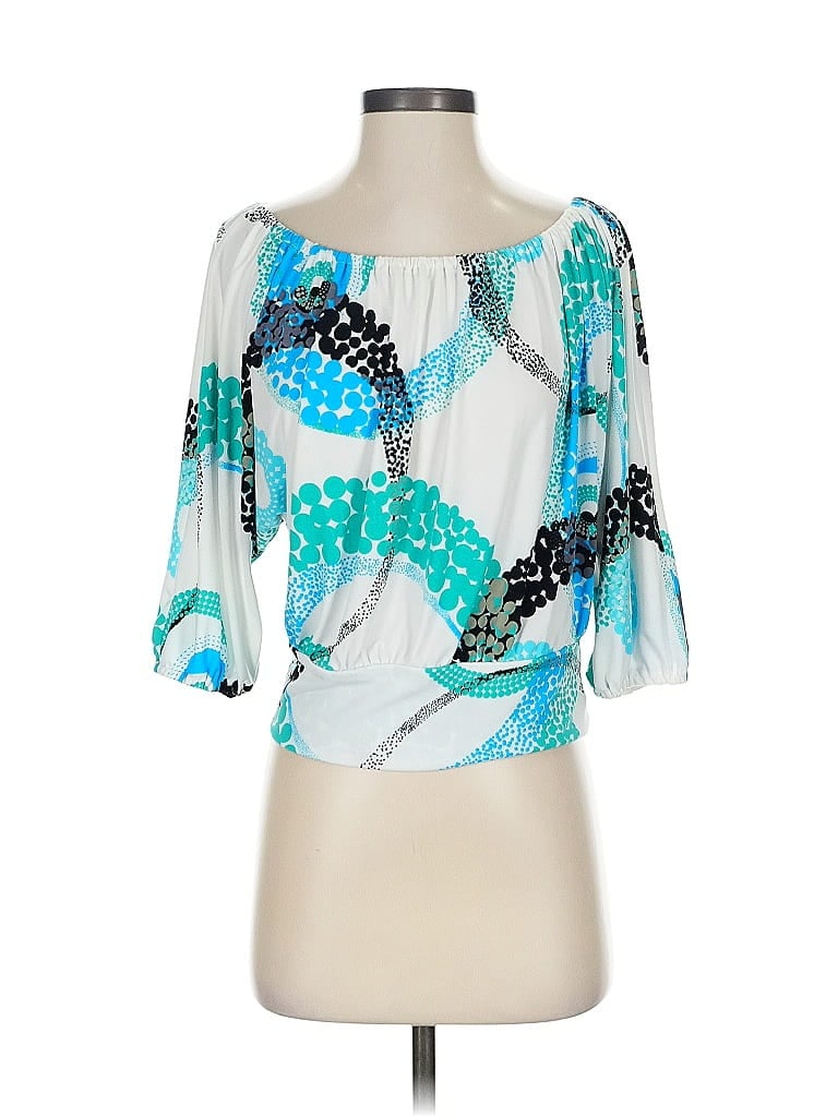 EXPRESS Pre-owned 3/4 Sleeve Blouse In Blue