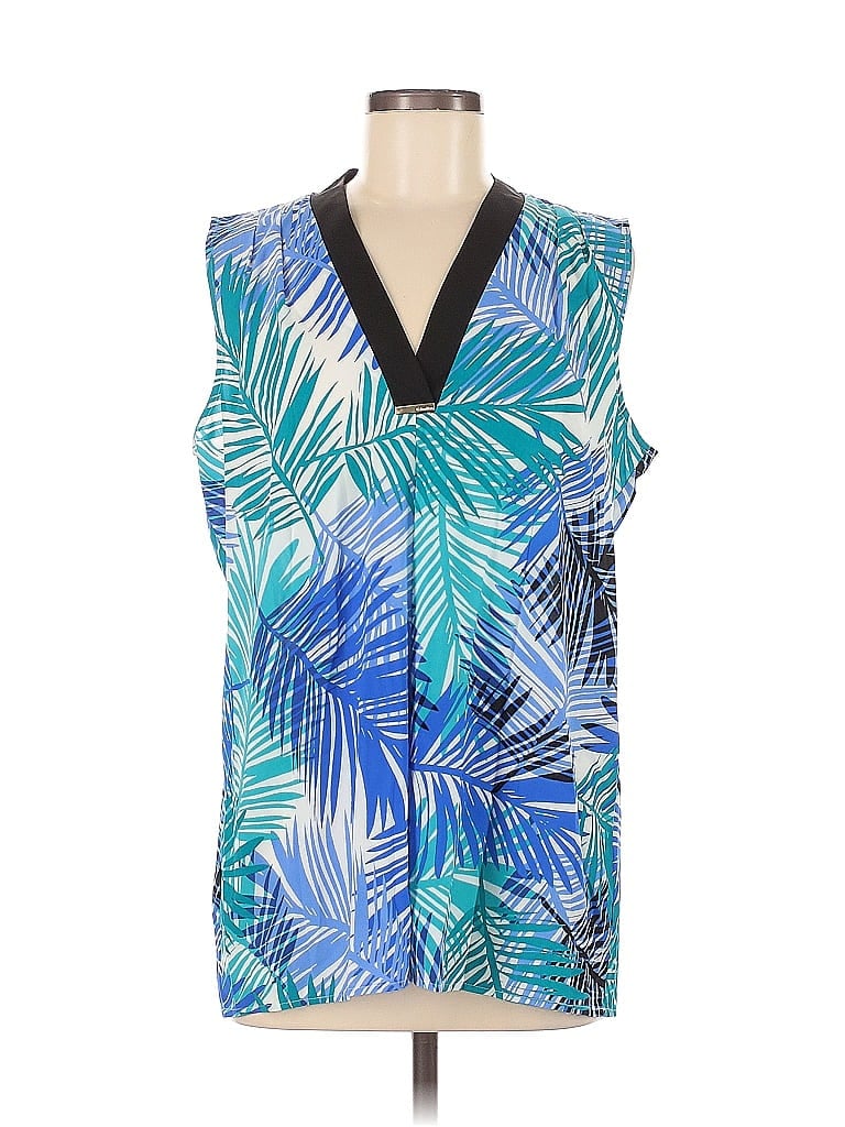 Pre-owned Calvin Klein Sleeveless Blouse In Blue