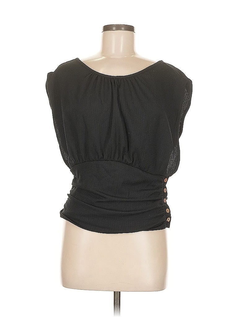 Pre-owned By Anthropologie Sleeveless Blouse In Black