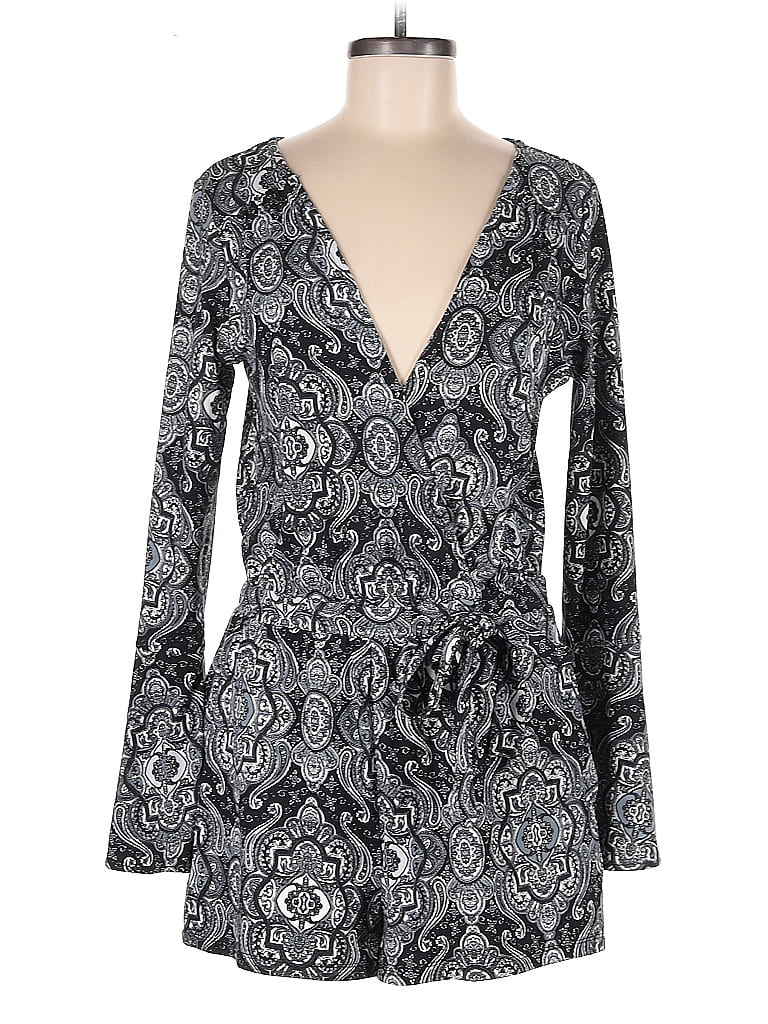 Pre-owned Mimi Chica Romper In Gray