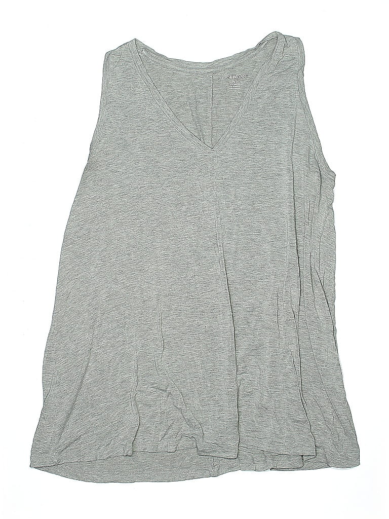 Pre-owned Lane Bryant Kids' Sleeveless T-shirt In Gray
