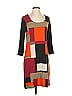 Venus Color Block Brown Casual Dress Size P (petite) - photo 1