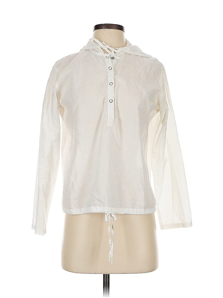 Pre-owned Assorted Brands Long Sleeve Blouse In White