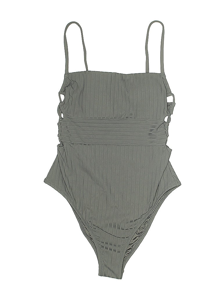 Pre-owned Shade & Shore One Piece Swimsuit In Gray